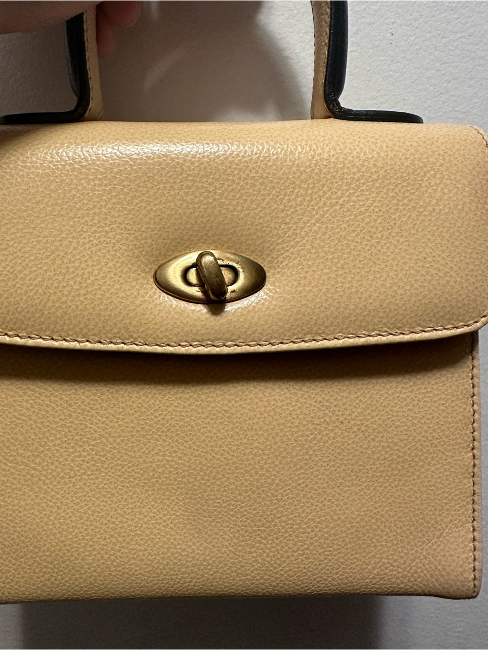 Vintage Coach Madison Gracie 4413 Butter Black Leather Bag Made in Italy - Picture 7 of 16